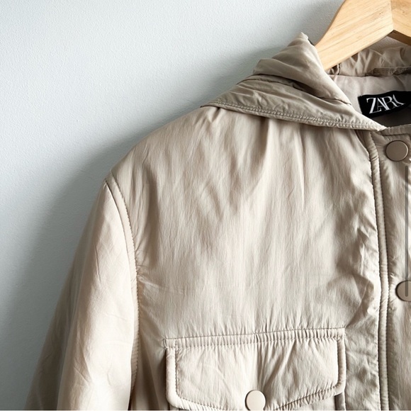 Zara // Puff Hooded Shacket - Picture 5 of 8